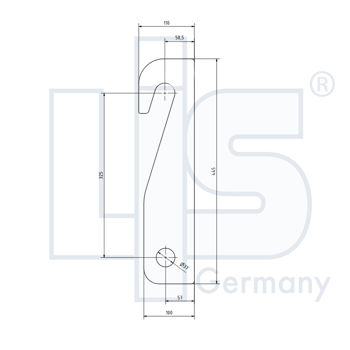 Passgenaues Anschweißhaken-Paar (S355 Stahl) für Wacker Neuson Schnellwechselaufnahme.