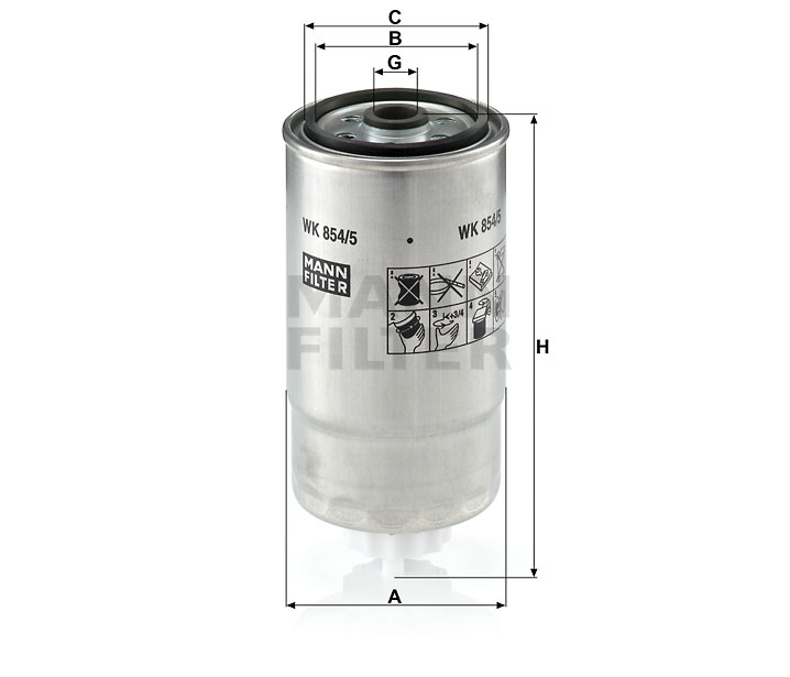 MANN-FILTER WK854/5 fuel filter
