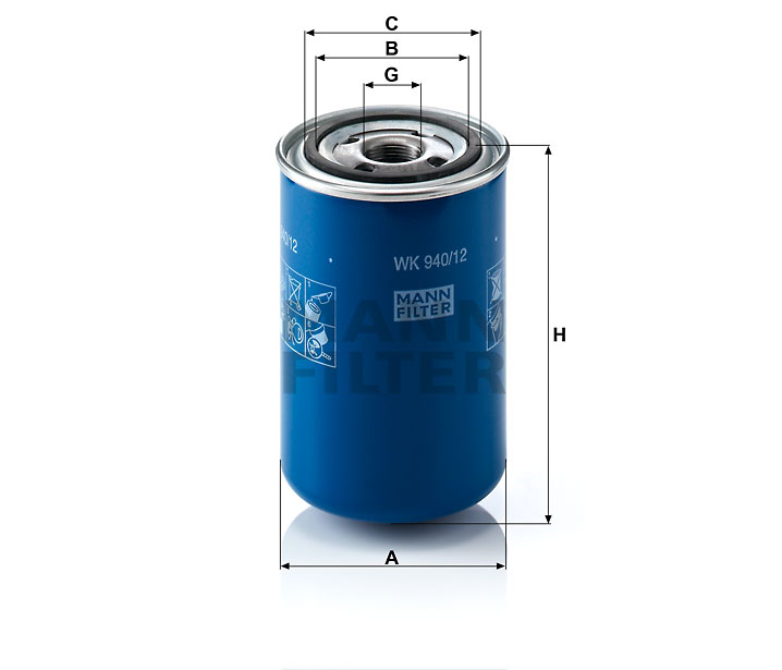 MANN-FILTER WK940/12 Kraftstoffwechselfilter