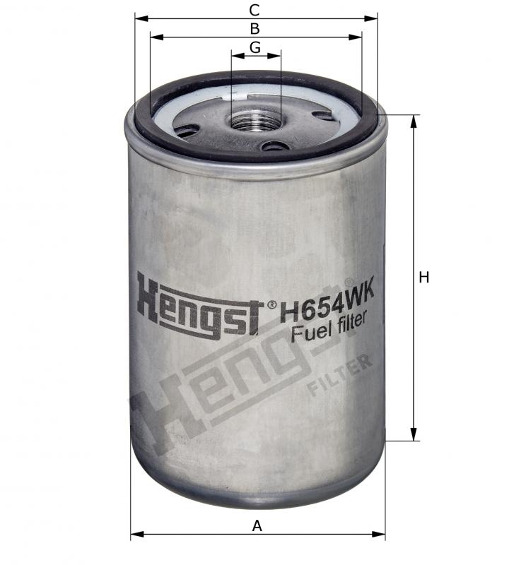 HENGST FILTER H654WKD576 Kraftstofffilter SpinOn