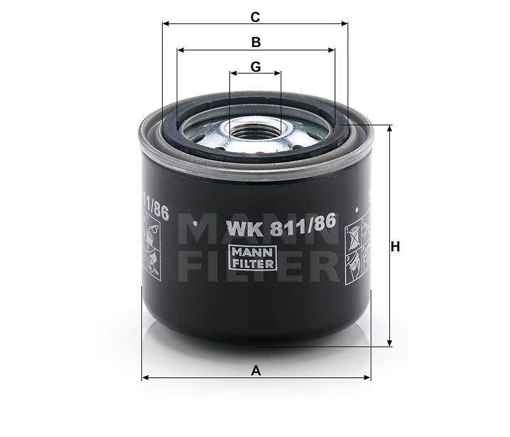 MANN-FILTER WK811/86 Kraftstoffwechselfilter