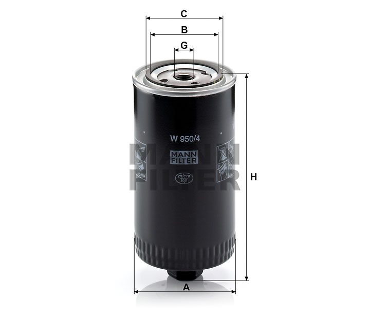 MANN-FILTER W950/4 Wechselfilter SpinOn