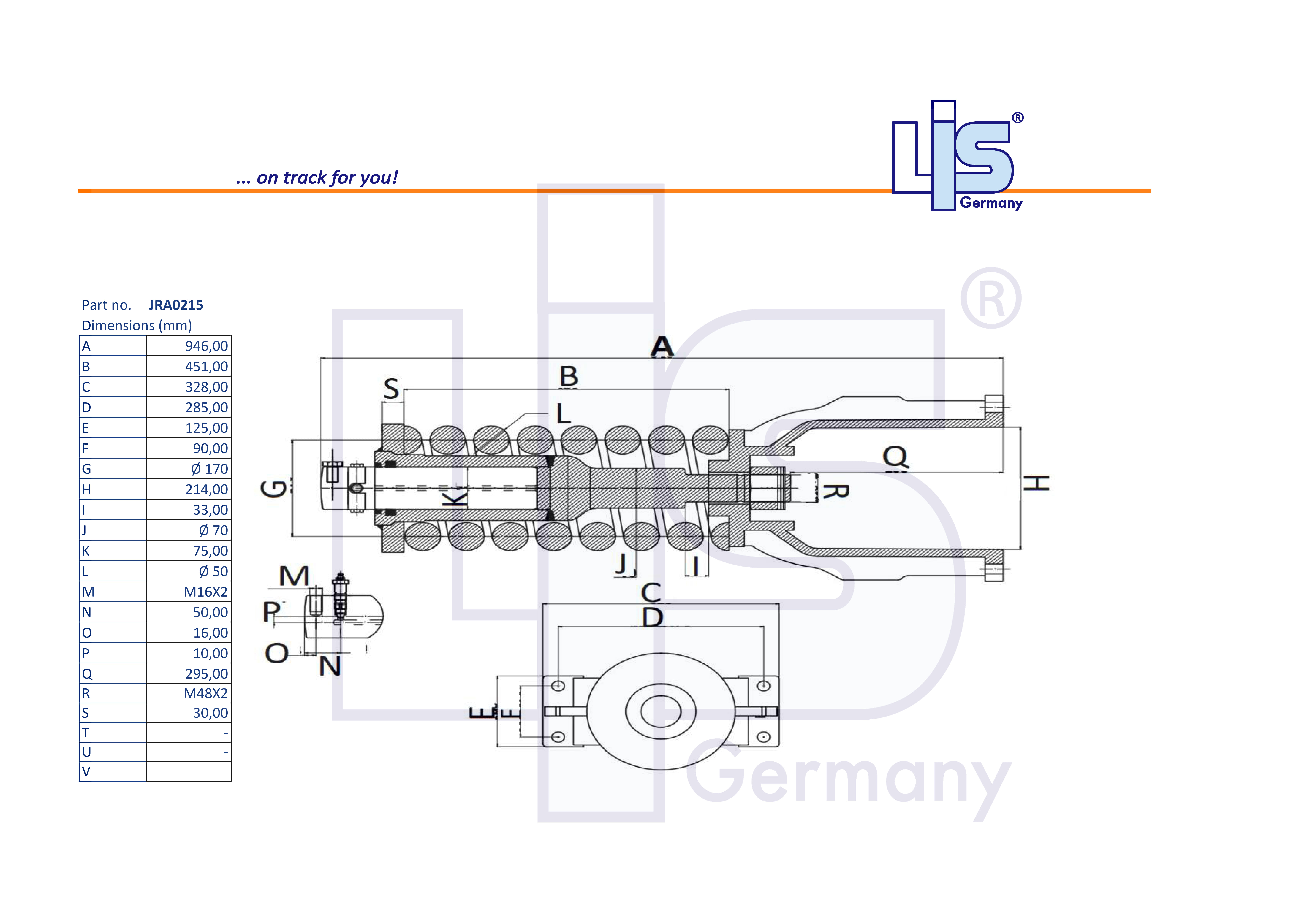 TRACK ADJUSTER LONG ARM to fit js180,lk144