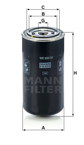 MANN-FILTER WK950/21 Kraftstoffwechselfilter