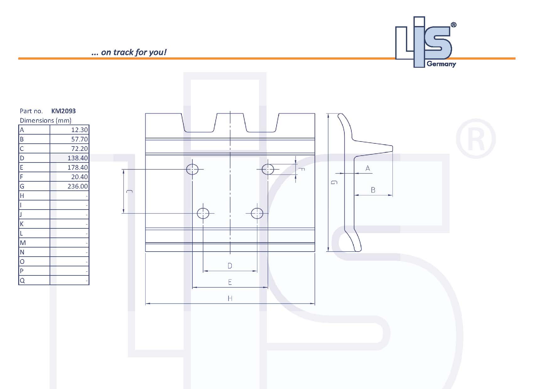 Single Grouser Shoe 610/12mm