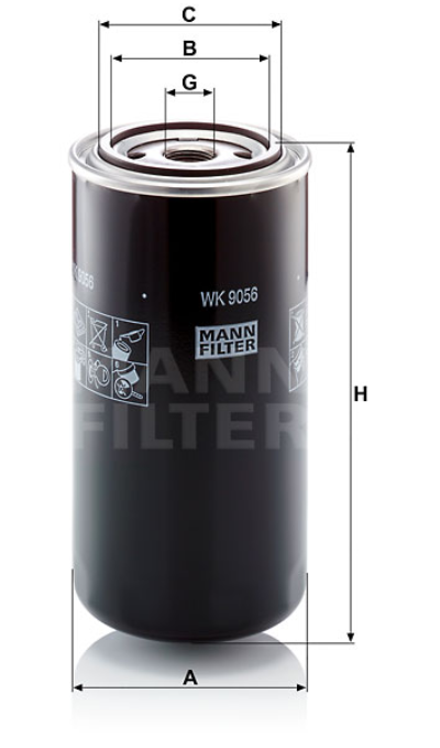 MANN-FILTER WK9056 Kraftstofffilter SpinOn
