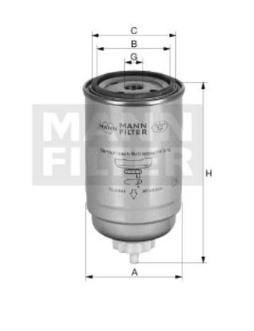 MANN-FILTER WK9190x fuel filter spin-on