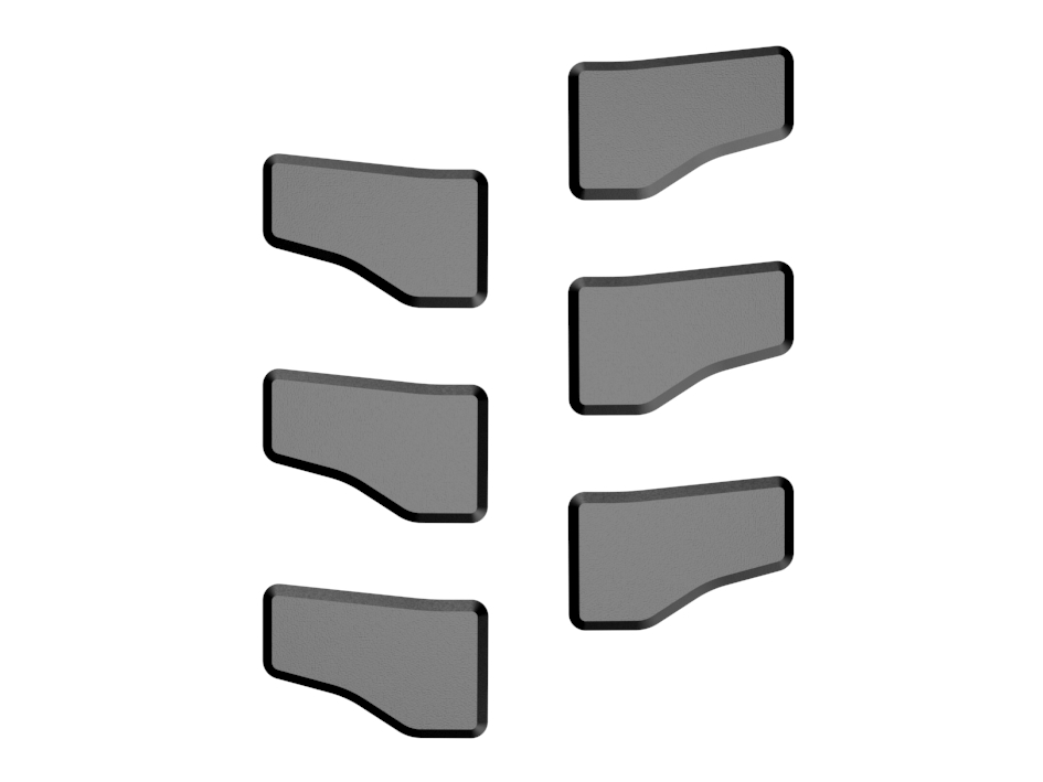 Profil Muster für LIS Gummiketten-Segmente 300x53x80KX