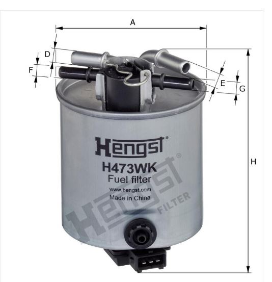 HENGST FILTER H473WK Kraftstoff-Leitungsfilter Inline