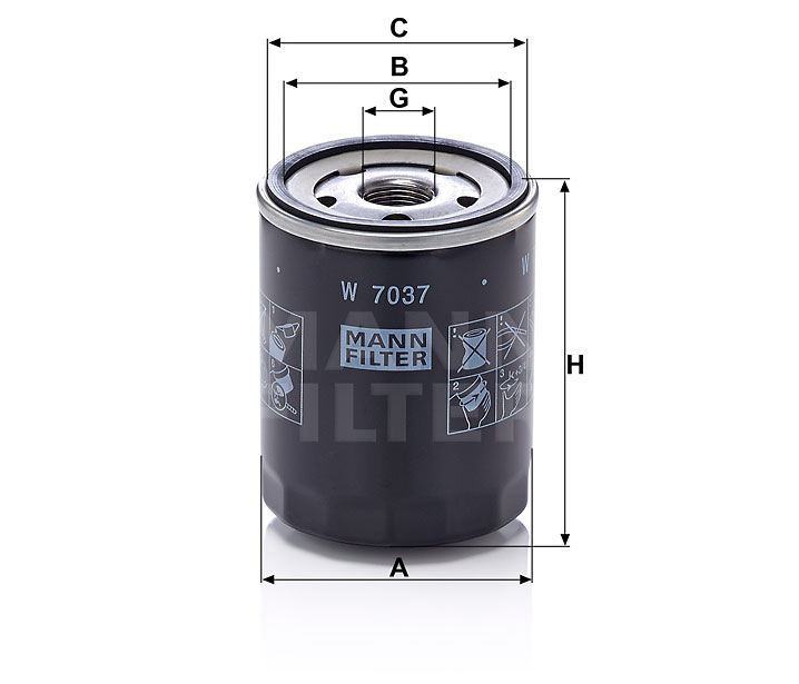 MANN-FILTER W7037 Wechselfilter
