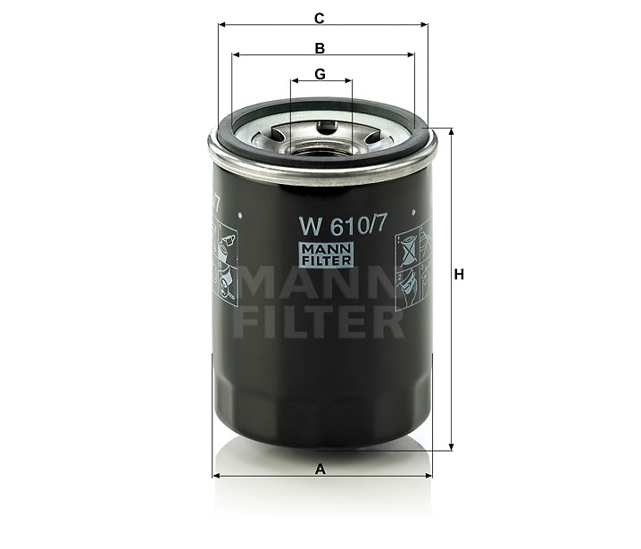 MANN-FILTER W610/7 Wechselfilter SpinOn