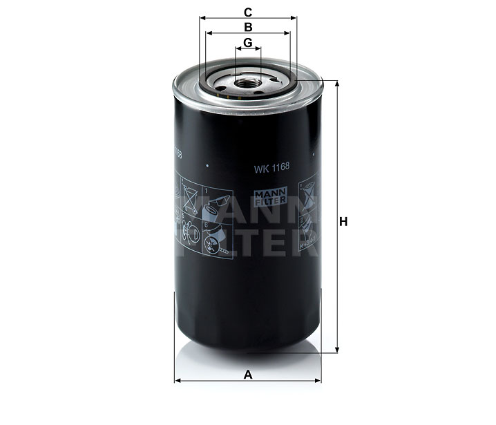 MANN-FILTER WK1168 fuel filter