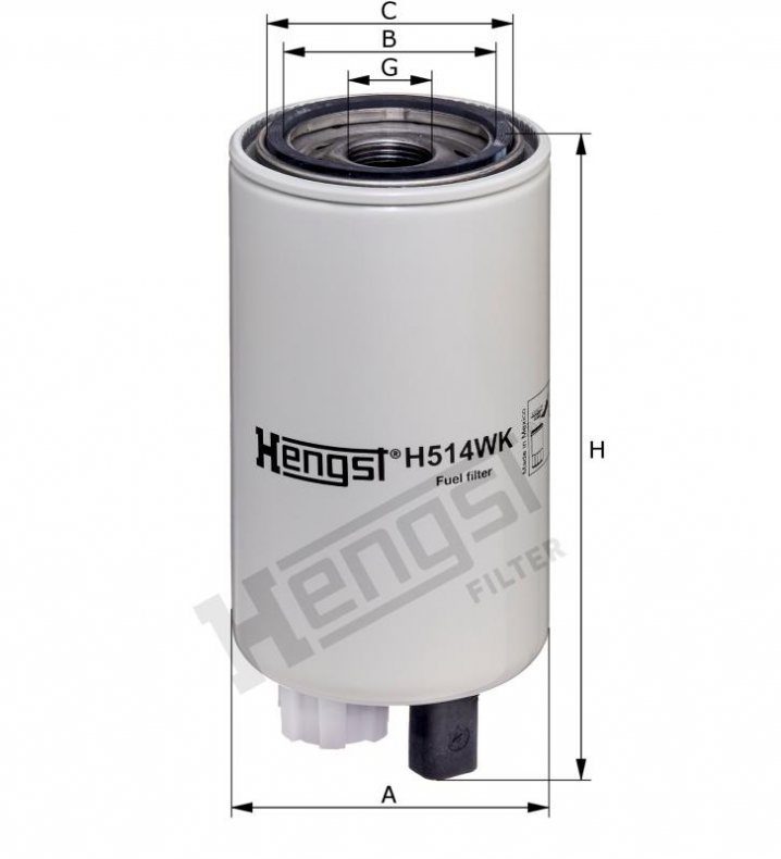 HENGST FILTER H514WKD695 fuel filter element