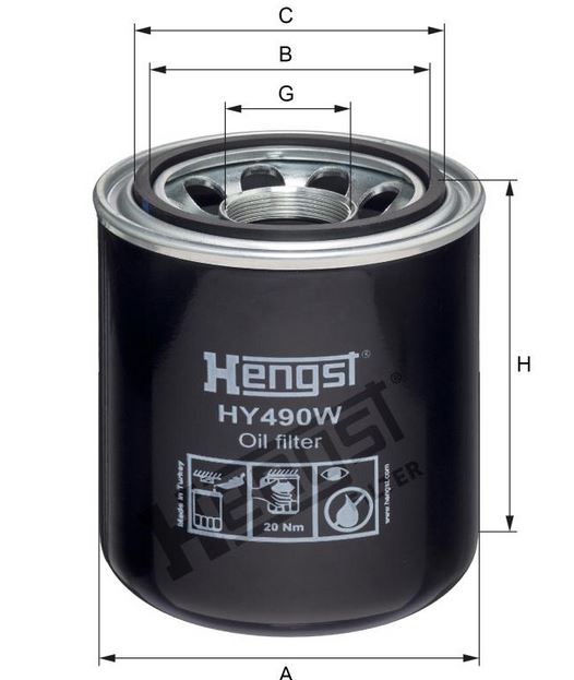 HENGST FILTER HY490W oil filter spin-on
