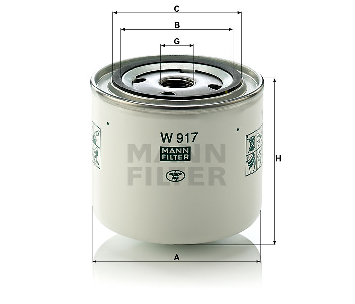MANN-FILTER W917 Wechselfilter SpinOn