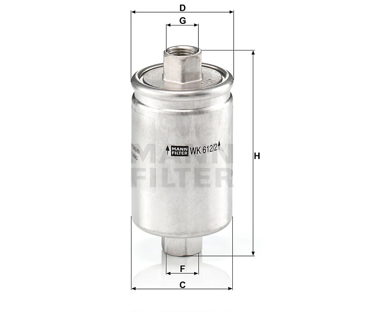 MANN-FILTER WK612/2 Kraftstoff-Leitungsfilter Inline