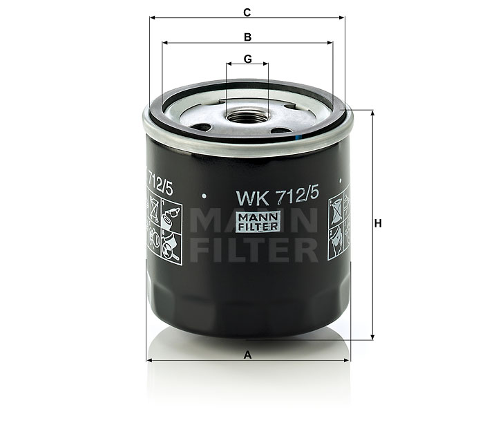 WK712/5 Kraftstofffilter SpinOn