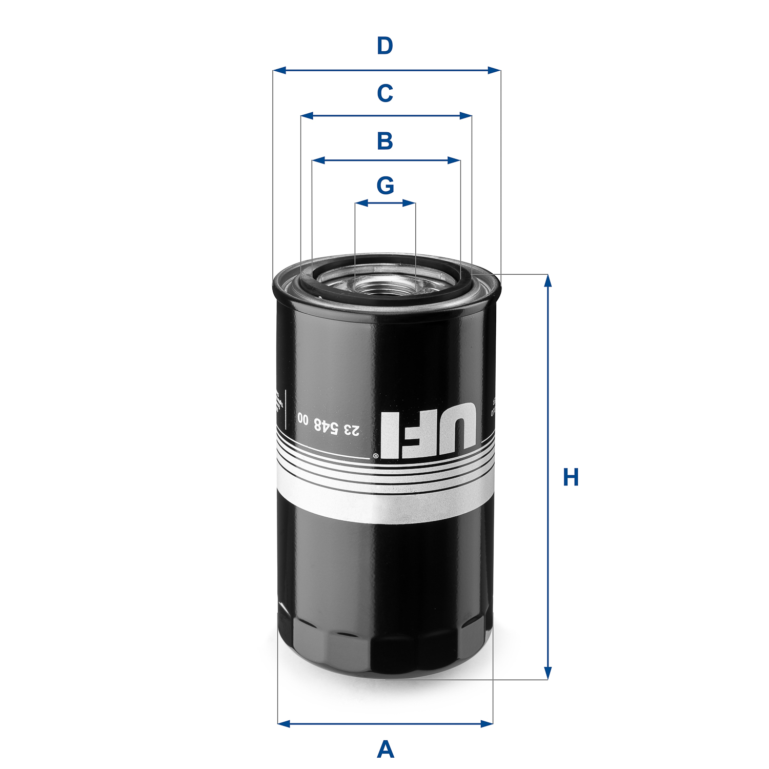 UFI FILTERS 23.548.00 oil filter spin-on
