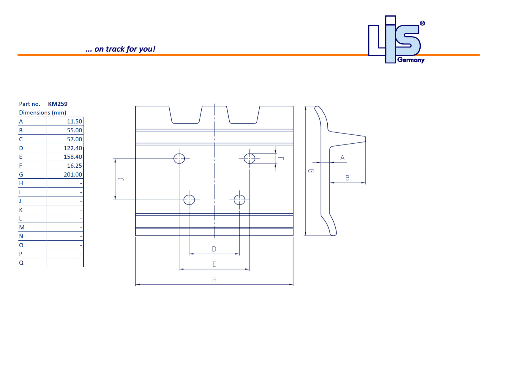 Single Grouser Shoe 558mm