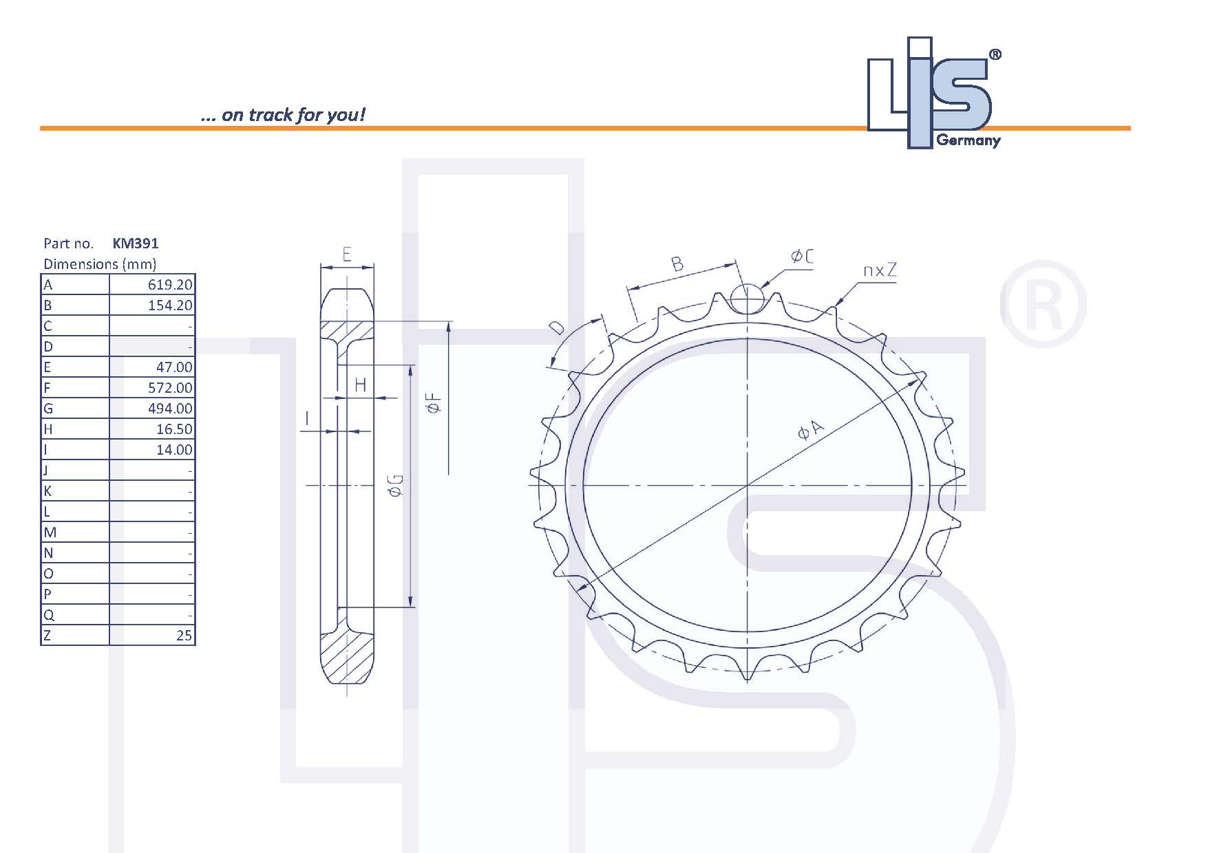 SPROCKET RIM T=25