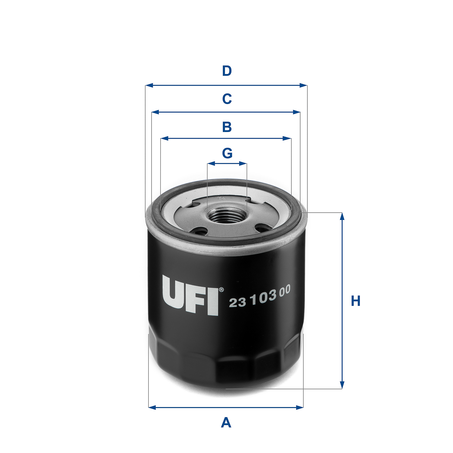 UFI FILTERS 23.103.00 Ölfilter SpinOn