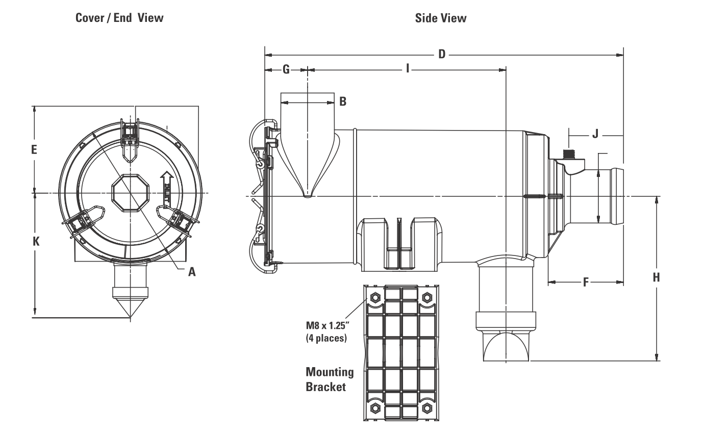 DONALDSON Luftfilter B100127 (Cycloflow XRB)