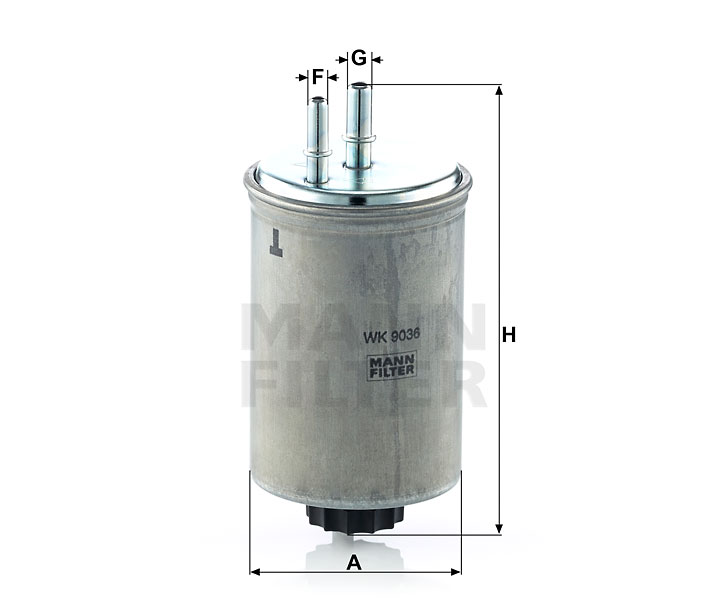 MANN-FILTER WK9036 Kraftstoff-Leitungsfilter (Inline)