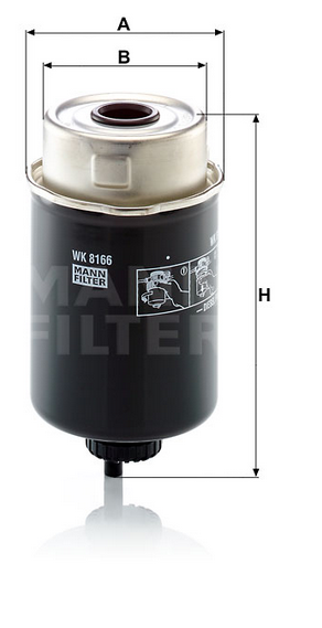 MANN-FILTER WK8166 Kraftstofffilter SpinOn