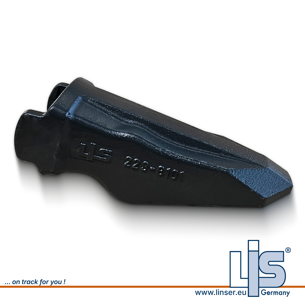 LIS Baggerzahn K100 2238101 von der Seite für CAT K-System.