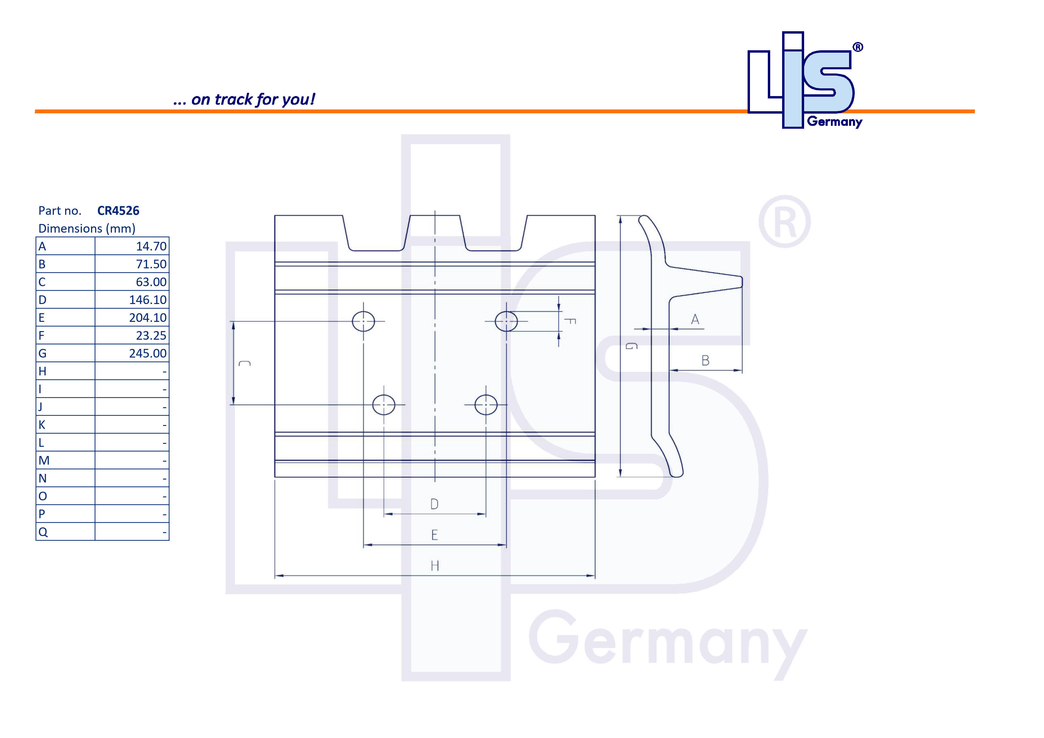 Single Grouser Shoe 660/14,7mm