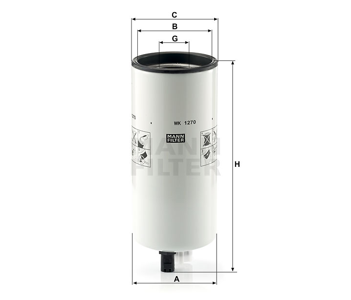 MANN-FILTER WK1270 Kraftstoffwechselfilter