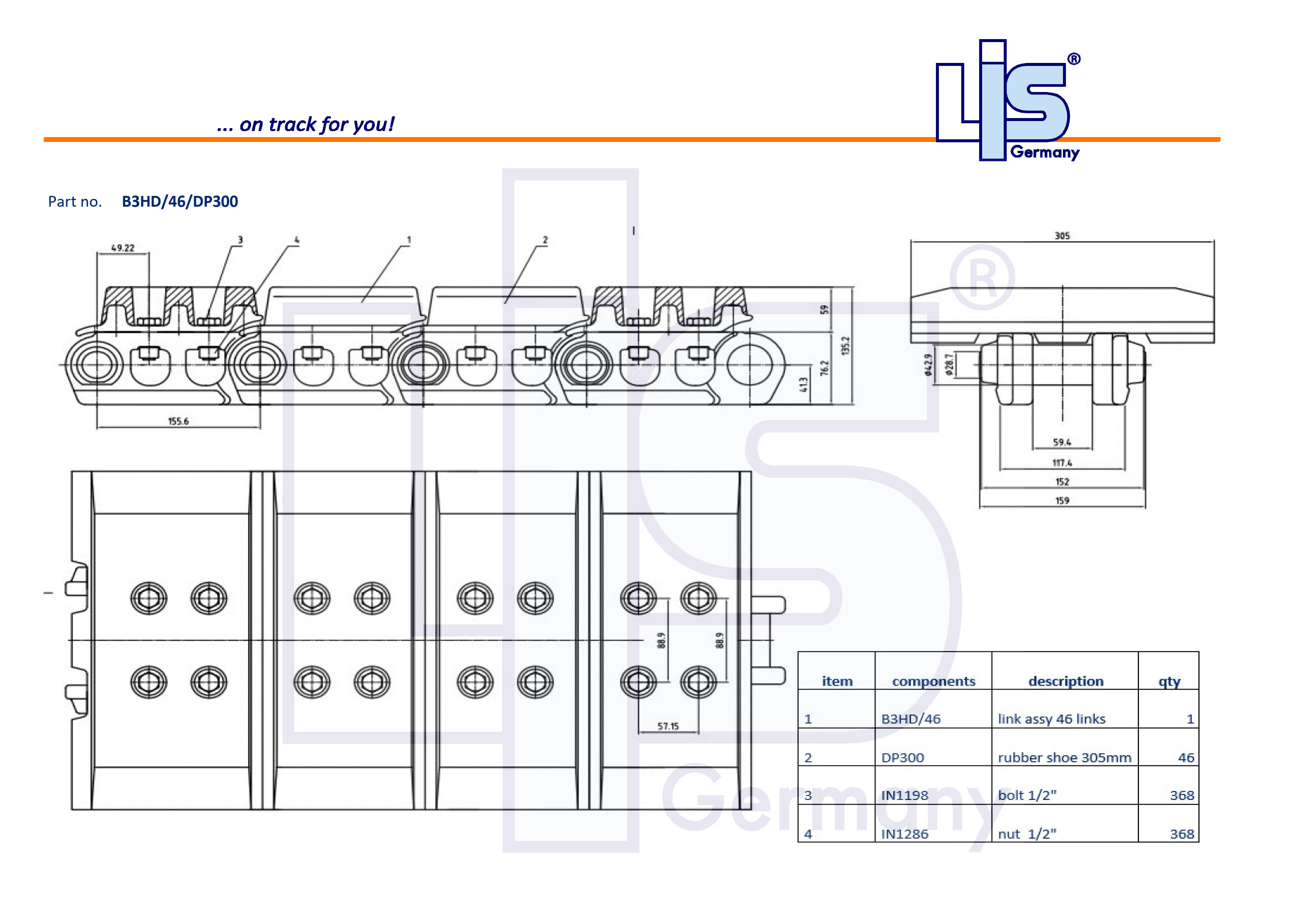 KETTE KPL 46 G 300MM GUMMIPLATTE