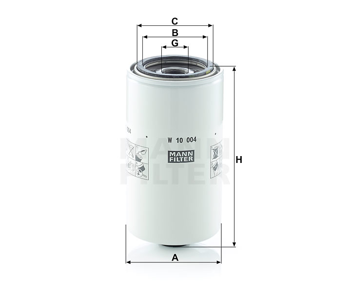 MANN-FILTER W10004 Wechselfilter SpinOn