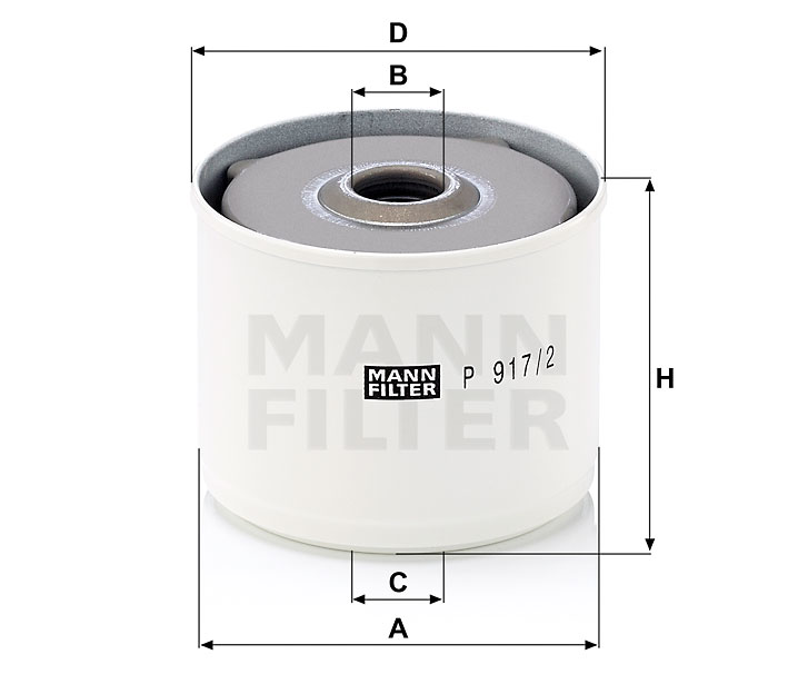 MANN-FILTER P917/2x Kraftstofffilterelement
