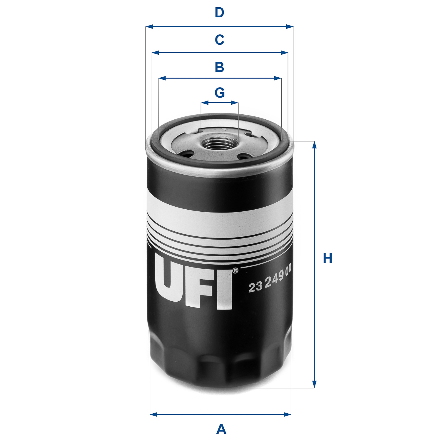 UFI FILTERS 23.249.00 Ölfilter SpinOn