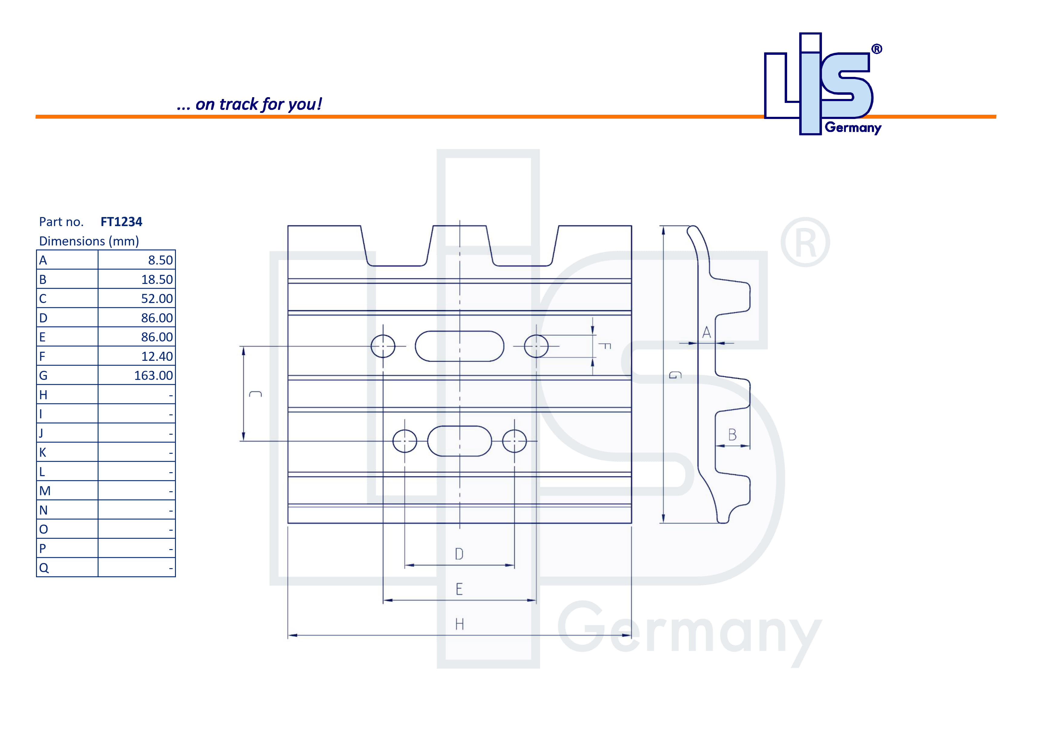 Triple Grouser Shoe 260/8,5mm