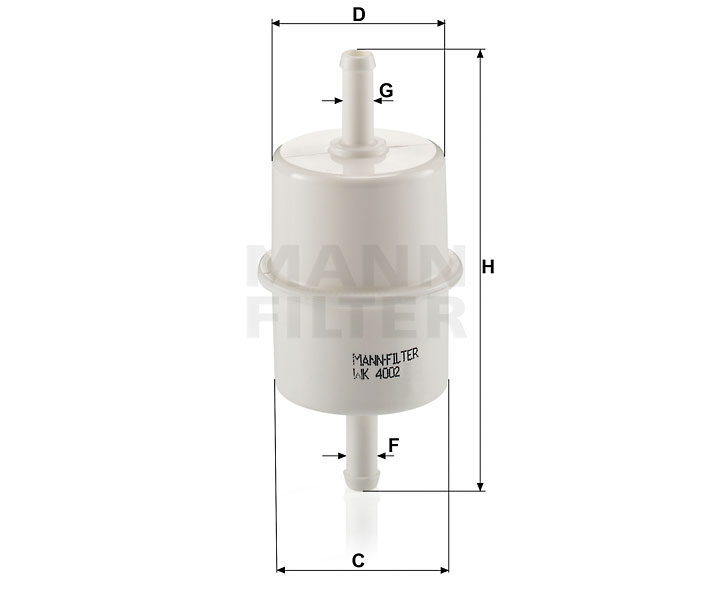 MANN-FILTER WK4002 Kraftstoff-Leitungsfilter Inline