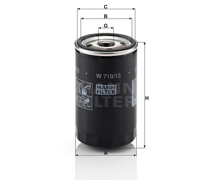 MANN-FILTER W719/13 Wechselfilter SpinOn