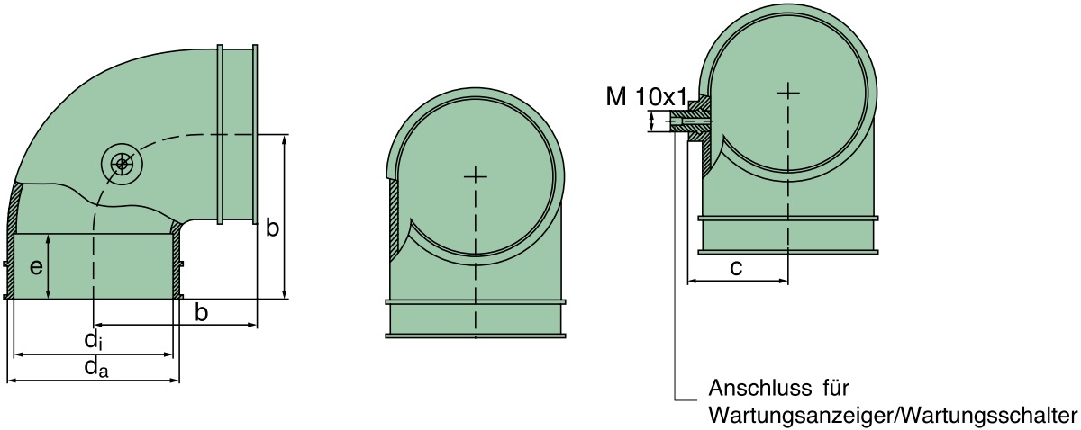 MANN+HUMMEL 3910025979 Krümmer 90°, ID=50mm x 57mm (TPE)