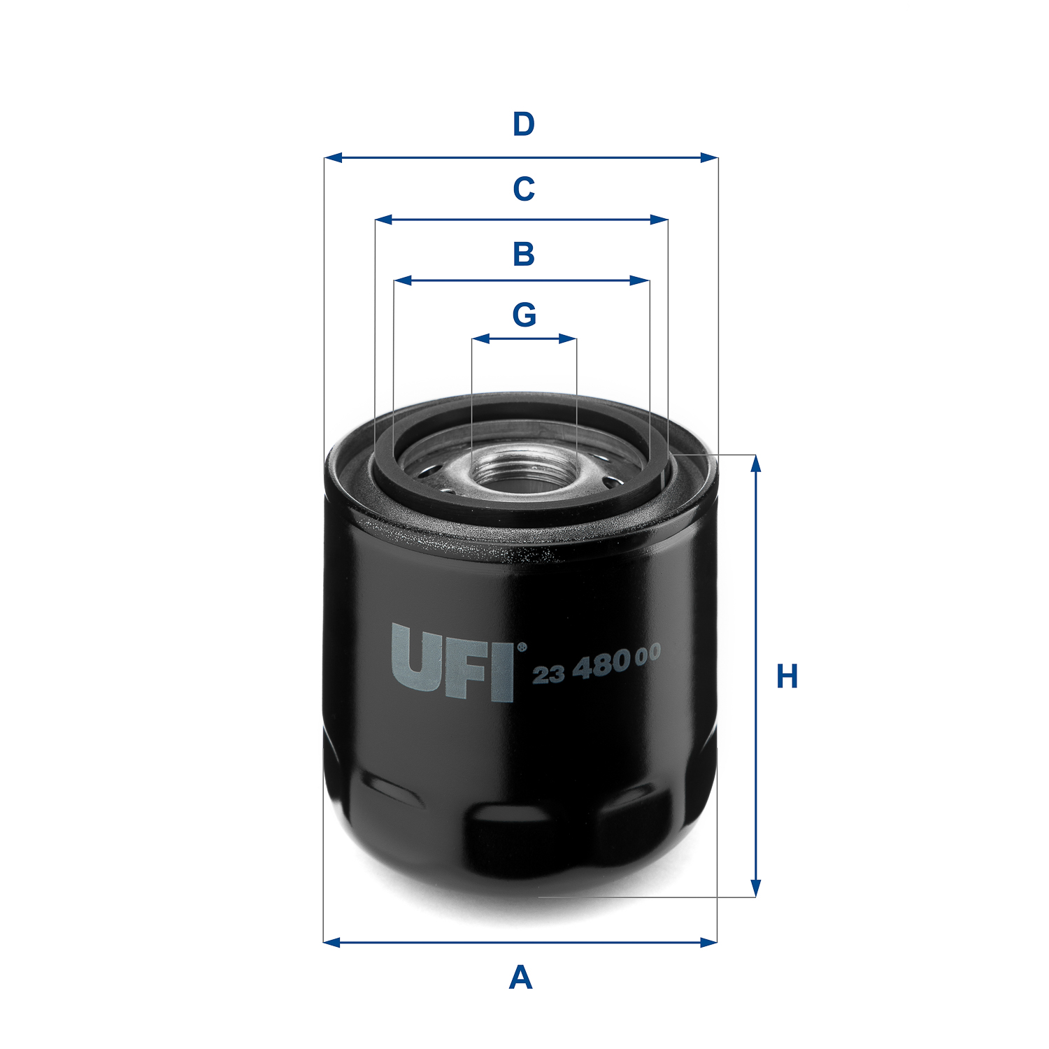 UFI FILTERS 23.480.00 oil filter spin-on