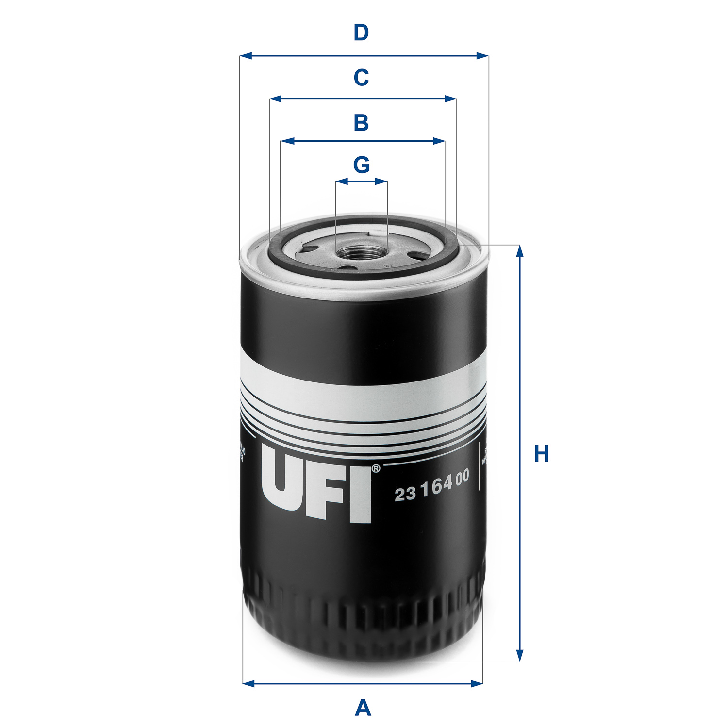 UFI FILTERS 23.164.00 oil filter spin-on
