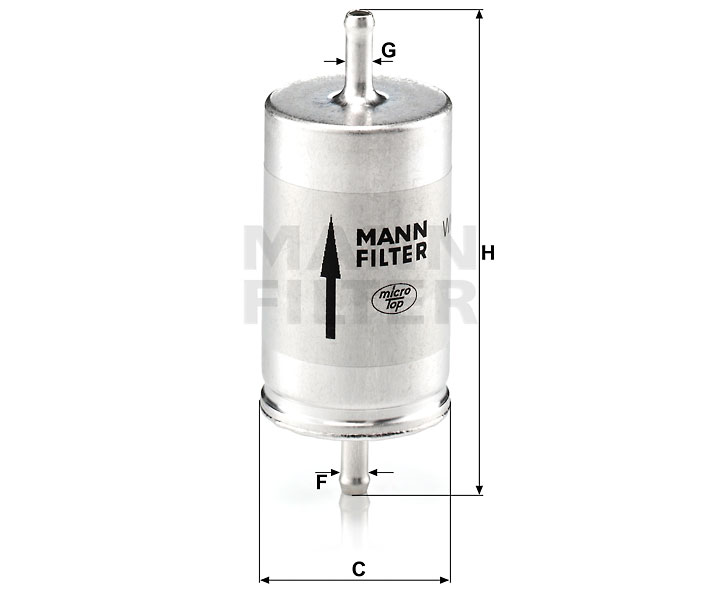 MANN-FILTER WK410 Kraftstoff-Leitungsfilter (Inline)