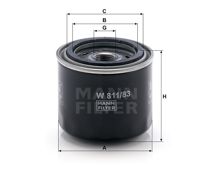MANN-FILTER W811/83 Wechselfilter SpinOn