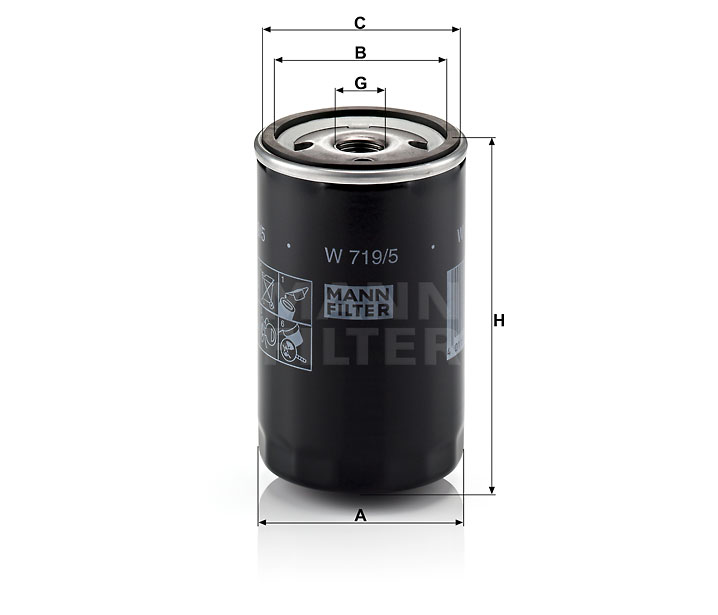 MANN-FILTER W719/5 Ölfilter SpinOn
