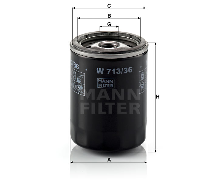 MANN-FILTER W713/36 Ölfilter SpinOn