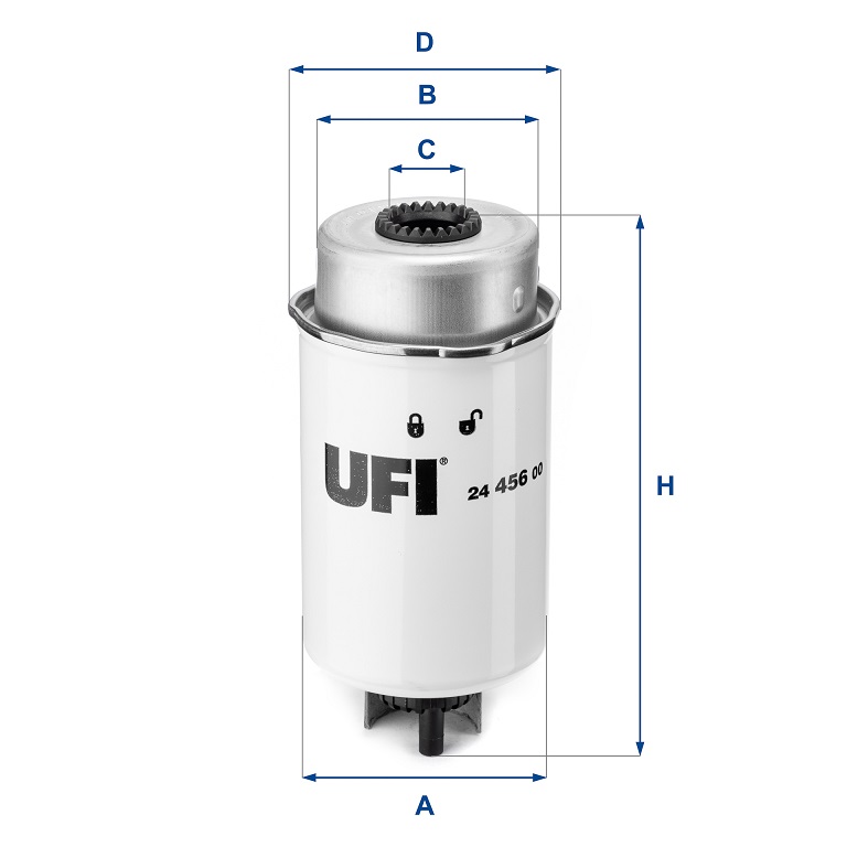UFI FILTERS 24.456.00 Kraftstofffilter SpinOn