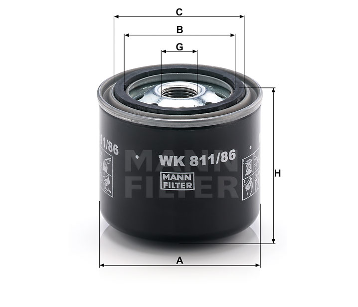 MANN-FILTER WK811/86 Kraftstoffwechselfilter