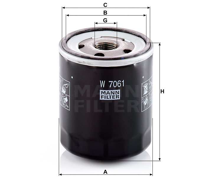 MANN-FILTER W7061 Ölfilter SpinOn
