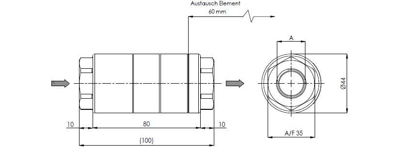 FILTREC FLC1S25BB1 in-line filter (pressure line)