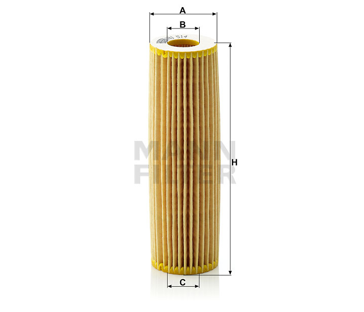 HU514x oil filter element (metal-free)